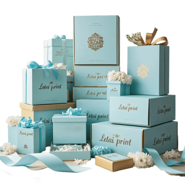 Collection of premium custom printed gift boxes and rigid boxes