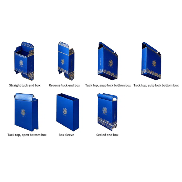 Premium rigid boxes with gold foil finishes